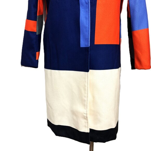 MissLook Geometric Colorblock Long Sleeve Jacket Coat - Picture 3 of 16